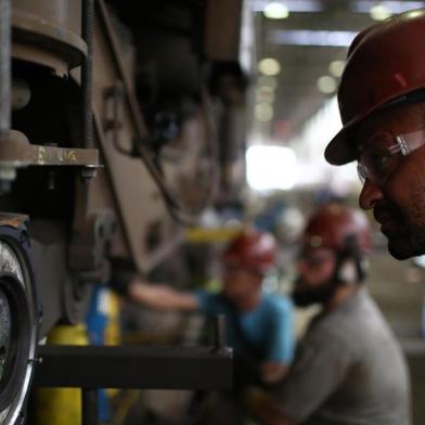  PORTO ALEGRE, RS, BRASIL - Novos trens da trensurb estão parados por problemas de desgaste nas peças. Matéria GDI.Indexador: Jefferson Botega