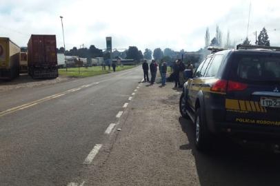 Protesto de caminhoneiros em Vacaria