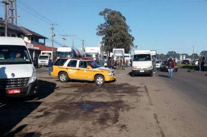 Protesto de caminhoneiros em Forqueta