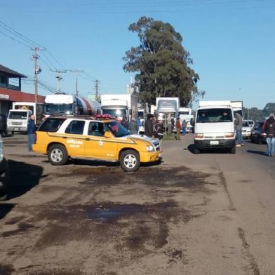 Protesto de caminhoneiros em Forqueta