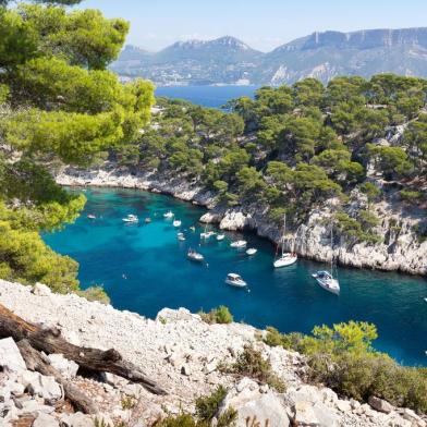 Calanques of Port Pin in Cassis  in France. França