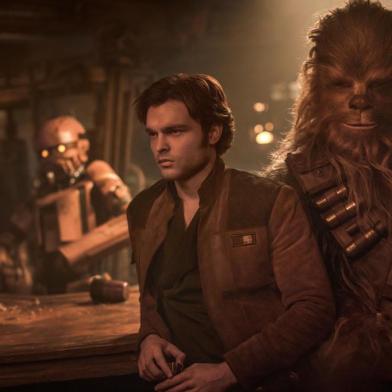 Alden Ehrenreich is Han Solo and Joonas Suotamo is Chewbacca in SOLO: A STAR WARS STORY.