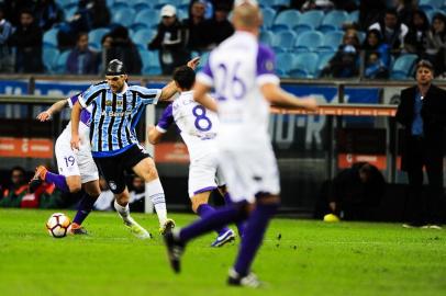  PORTO ALEGRE, RS, BRASIL, 23/05/2018 - Grêmio recebe o Defensor na Arena, pela fase de grupos da Libertadores. (FOTOGRAFO: ANDERSON FETTER / AGENCIA RBS)