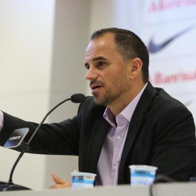  PORTO ALEGRE, RS, BRASIL, 24.05.2018. Rodrigo Caetano é apresentado como diretor executivo do Inter.Foto: Fernando Gomes/Agência RBS