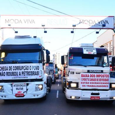  Protestos de caminhoneiros em Vacaria. (Fotos: Artur Alexandre/Especial)Indexador: Artur Alexandre                 