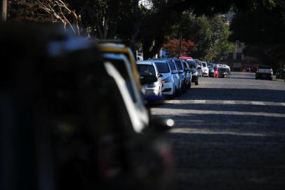  CAXIAS DO SUL, RS, BRASIL 24/05/2018Postos de combustíveis de Caxias do Sul estão com fila ou sem combustível para vender. Já falta combustível na cidade. (Felipe Nyland/Agência RBS)