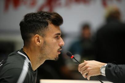  PORTO ALEGRE, RS, BRASIL, 04/06/2018 - Coletiva do jogador Zeca do Internacional. (FOTOGRAFO: LAURO ALVES / AGENCIA RBS)