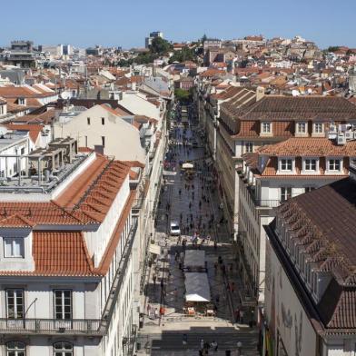 Vista a partir do Arco da Rua Augusta, em Lisboa.