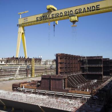  RIO GRANDE, RS, BRASIL, 19/04/2018 - Estaleiro da Engevix em Rio Grande. (Lucia Maciel\Especial)