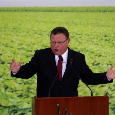  O ministro da Agricultura, Blairo Maggi, durante cerimônia de lançamento do Plano Agrícola Pecuário 2018/2019, no Palácio do Planalto. Foto: Antonio Cruz/Agência Brasil