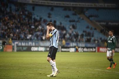  PORTO ALEGRE, RS, BRASIL, 06/06/2018 - Grêmio recebe o Palmeiras em jogo válido pela 10º rodada do Brasileirão. (FOTOGRAFO: ANDRÉ ÁVILA / AGENCIA RBS)