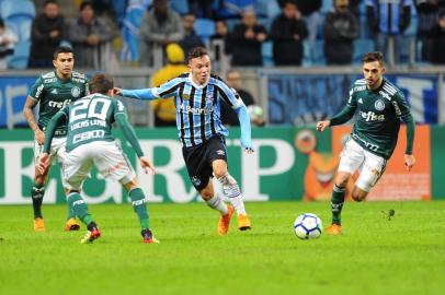  PORTO ALEGRE, RS, BRASIL, 06/06/2018 -Grêmio recebe o Palmeiras em jogo válido pela 10º rodada do Brasileirão. (FOTOGRAFO: LAURO ALVES / AGENCIA RBS)