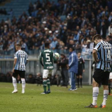  PORTO ALEGRE, RS, BRASIL, 06/06/2018 - Grêmio recebe o Palmeiras em jogo válido pela 10º rodada do Brasileirão. (FOTOGRAFO: ANDRÉ ÁVILA / AGENCIA RBS)