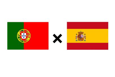 escudos, montagem, futebol, copa do mundo, portugal, espanha