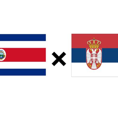 escudos, montagem, futebol, copa do mundo, costa rica, sérvia