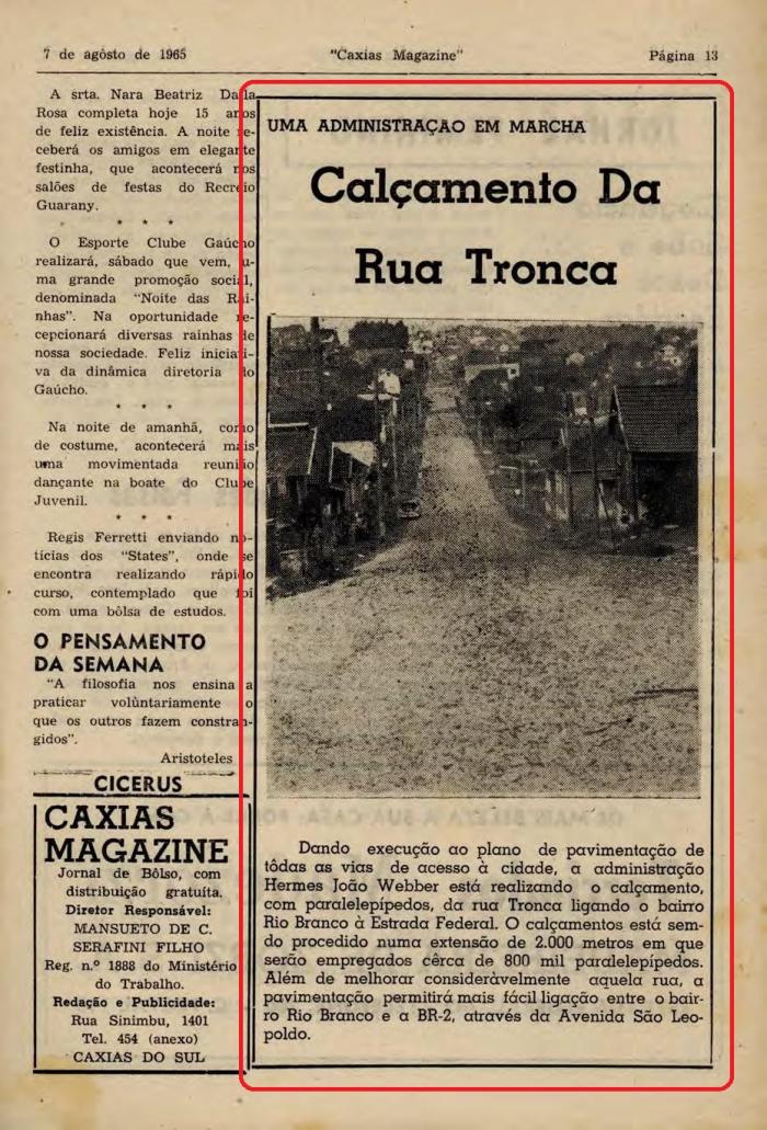 Centro de Memória da Câmara de Vereadores de Caxias do Sul / reprodução