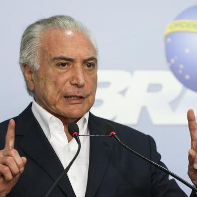  O presidente Michel Temer anuncia redução no preço do óleo diesel