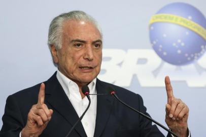  O presidente Michel Temer anuncia redução no preço do óleo diesel