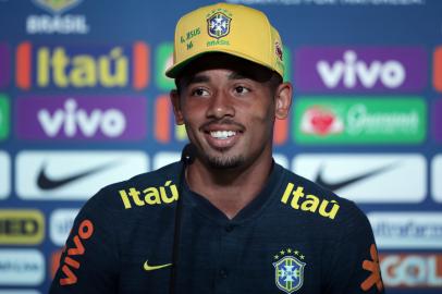 Gabriel Jesus durante coletiva de imprensa apos o Treino da Selecao Brasileira no CT de Sochi na Russia  Créditos: André Mourão / MoWA Press