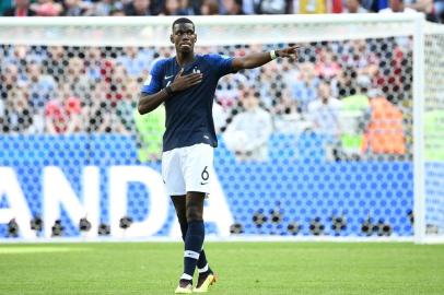  France's midfielder Paul Pogba celebrates a goal during the Russia 2018 World Cup Group C football match between France and Australia at the Kazan Arena in Kazan on June 16, 2018. / AFP PHOTO / FRANCK FIFE / RESTRICTED TO EDITORIAL USE - NO MOBILE PUSH ALERTS/DOWNLOADSEditoria: SPOLocal: KazanIndexador: FRANCK FIFESecao: soccerFonte: AFPFotógrafo: STF