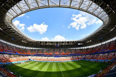  A general view shows the Mordovia Arena before the Russia 2018 World Cup Group H football match between Colombia and Japan  in Saransk on June 19, 2018. / AFP PHOTO / Mladen ANTONOV / RESTRICTED TO EDITORIAL USE - NO MOBILE PUSH ALERTS/DOWNLOADSEditoria: SPOLocal: SaranskIndexador: MLADEN ANTONOVSecao: soccerFonte: AFPFotógrafo: STF