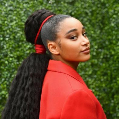 2018 MTV Movie And TV Awards - Red CarpetSANTA MONICA, CA - JUNE 16: Actor Amandla Stenberg attends the 2018 MTV Movie And TV Awards at Barker Hangar on June 16, 2018 in Santa Monica, California.   Emma McIntyre/Getty Images for MTV/AFPEditoria: ACELocal: Santa MonicaIndexador: Emma McIntyreSecao: PeopleFonte: GETTY IMAGES NORTH AMERICAFotógrafo: STF