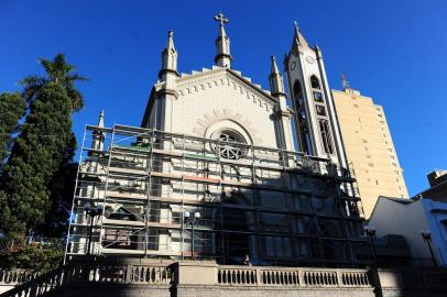  CAXIAS DO SUL, RS, BRASIL, 18/06/2018. Obras na Catedral Diocesana, Catedral Santa Teresa. (Porthus Junior/Agência RBS)