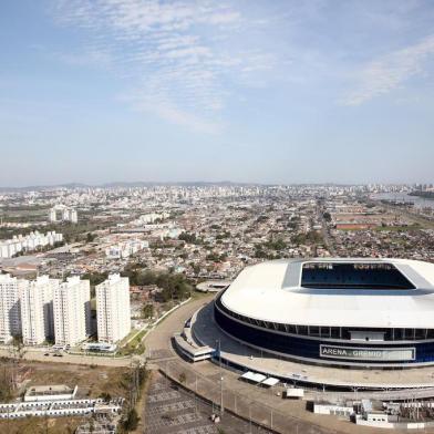  PORTO ALEGRE, RS, BRASIL - Imagens aéreas. Arena do Grêmio.