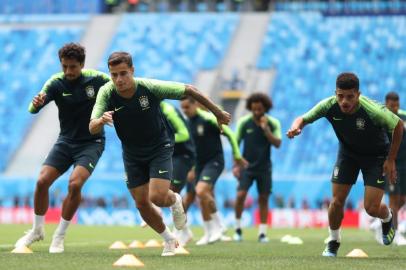  SÃO PETESBURGO, RÚSSIA, 21.06.2018. Treino da Seleção Brasileira no Estádio de São Petesburgo. Na foto, Philippe Coutinho.Foto: Lucas Figueiredo/CBF, Divulgação