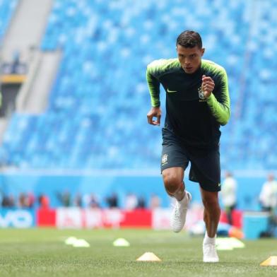  Treino no Estádio de São Petersburgo. Thiago Silva. Lucas Figueiredo/CBF