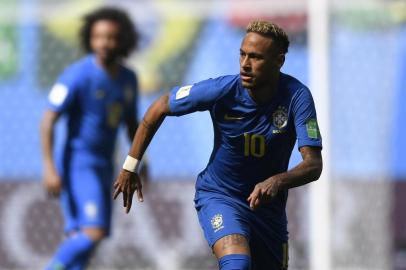  Brazils forward Neymar runs during the Russia 2018 World Cup Group E football match between Brazil and Costa Rica at the Saint Petersburg Stadium in Saint Petersburg on June 22, 2018. / AFP PHOTO / GABRIEL BOUYS / RESTRICTED TO EDITORIAL USE - NO MOBILE PUSH ALERTS/DOWNLOADSEditoria: SPOLocal: Saint PetersburgIndexador: GABRIEL BOUYSSecao: soccerFonte: AFPFotógrafo: STF