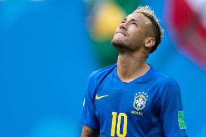  SÃO PETESBURGO, RÚSSIA, 22.06.2018. Brasil venceu a Costa Rica por 2 a 0 em partida válida pela segunda rodada do Grupo E.Na foto, detalhe das meias do Neymar.Indexador: Pedro Martins