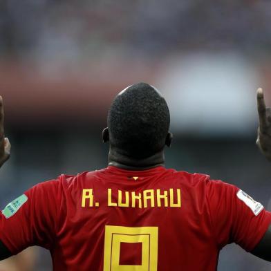  Belgium's forward Romelu Lukaku celebrates after scoring his team's third goal during the Russia 2018 World Cup Group G football match between Belgium and Panama at the Fisht Stadium in Sochi on June 18, 2018. / AFP PHOTO / Adrian DENNIS / RESTRICTED TO EDITORIAL USE - NO MOBILE PUSH ALERTS/DOWNLOADSEditoria: SPOLocal: SochiIndexador: ADRIAN DENNISSecao: soccerFonte: AFPFotógrafo: STF