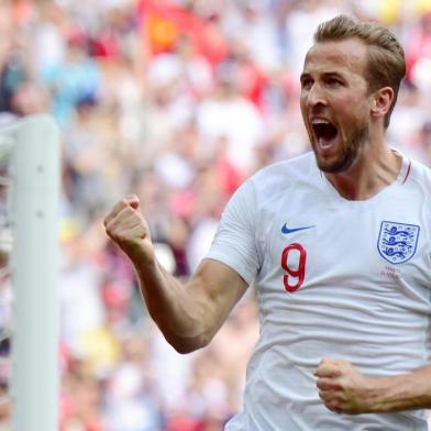  Englands forward Harry Kane celebrates after scoring a penalty during the Russia 2018 World Cup Group G football match between England and Panama at the Nizhny Novgorod Stadium in Nizhny Novgorod on June 24, 2018. / AFP PHOTO / Martin BERNETTI / RESTRICTED TO EDITORIAL USE - NO MOBILE PUSH ALERTS/DOWNLOADSEditoria: SPOLocal: Nizhniy NovgorodIndexador: MARTIN BERNETTISecao: soccerFonte: AFPFotógrafo: STF