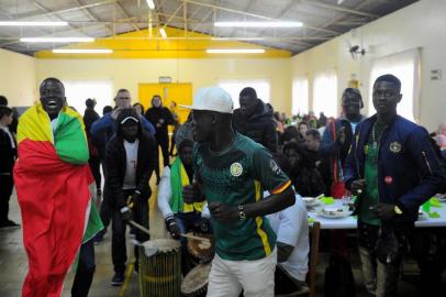  CAXIAS DO SUL, RS, BRASIL 24/06/20182º Almoço SER LEGAL no salão da comunidade N. Sra de Fátima. Almoço com pratos senegales e assistindo ao jogo Japão x Senegal. (Felipe Nyland/Agência RBS)