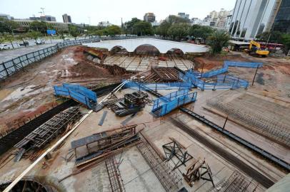  PORTO ALEGRE-RS-BRASIL- 25/06/2018- Estado em que se encontram as obras do Largo dos Açorianos.  FOTO FERNANDO GOMES/ZERO HORA.