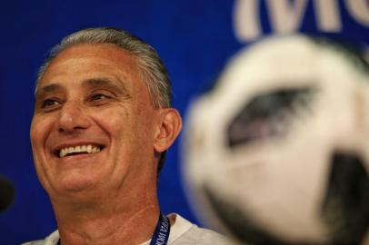  MOSCOU, RÚSSIA, 26/06/2018 - Coletiva da seleção brasileira com tite e miranda.(FOTOGRAFO: ANDERSON FETTER / AGENCIA RBS)