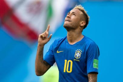  SÃO PETESBURGO, RÚSSIA, 22.06.2018. Brasil venceu a Costa Rica por 2 a 0 em partida válida pela segunda rodada do Grupo E.Na foto, detalhe das meias do Neymar.Indexador: Pedro Martins