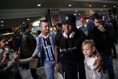  PORTO ALEGRE, RS, BRASIL - 27/06/2018 - Atacante Marinho chega a Porto Alegre para se apresentar ao Grêmio. (André Ávila/Agência RBS)