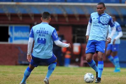  CAXIAS DO SUL, RS, BRASIL 28/06/2018SER Caxias treina no estádio Centenário antes de enfrentar o Treze de Campina Grande pelas Quartas de Final do Brasileirão série D 2018. Na foto: O volante Marabá. (Felipe Nyland/Agência RBS)