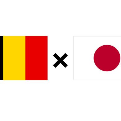 escudos, montagem, futebol, copa do mundo, bélgica, japão