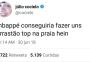 Milhares de tuítes somem do perfil do youtuber Júlio Cocielo após comentário racista sobre Mbappé