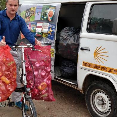 Educador físico Carlos Alberto Tenroller palestra em caxiense sobre plogging