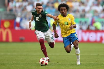 SAMARA, 2/7/2018: Brasil x México pelas oitavas de final da Copa do Mundo da Rússia 2018. Na foto, Willian.