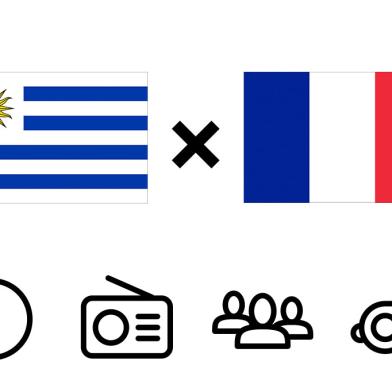 escudos, montagem, futebol, copa do mundo, uruguai, frança