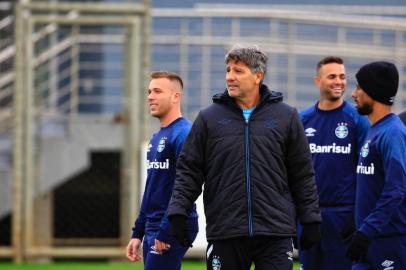  PORTO ALEGRE, RS, BRASIL, 03-07-2018. Grêmio faz treino no CT Luiz Carvalho. Na foto: Renato Gaúcho (MATEUS BRUXEL/AGÊNCIA RBS)