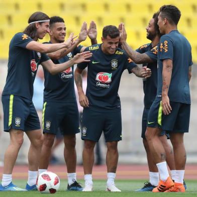  Último treino da Seleção em Sochi. . Lucas Figueiredo/CBF