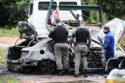  NOVO HAMBURGO, RS, BRASIL, 06-07-2018. Criminosos atacam banco e trocam tiros com guardas em Novo HamburgoEste é o sexto ataque a agências bancárias em cinco municípios do RS em pouco mais de 24 horas. (RONALDO BERNARDI/AGÊNCIA RBS)