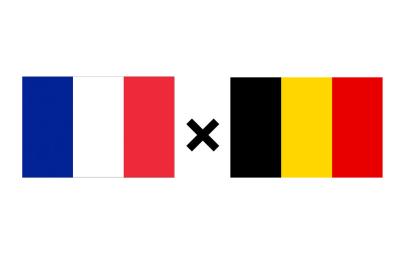 escudos, montagem, futebol, copa do mundo, frança, bélgica