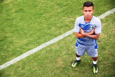  PORTO ALEGRE, RS, BRASIL, 26-01-2018: Entrevista com Matheus Henrique, meio campista destaque do time de transição do Grêmio (FOTO LAURO ALVES/AGÊNCIA RBS, Editoria de Esportes).